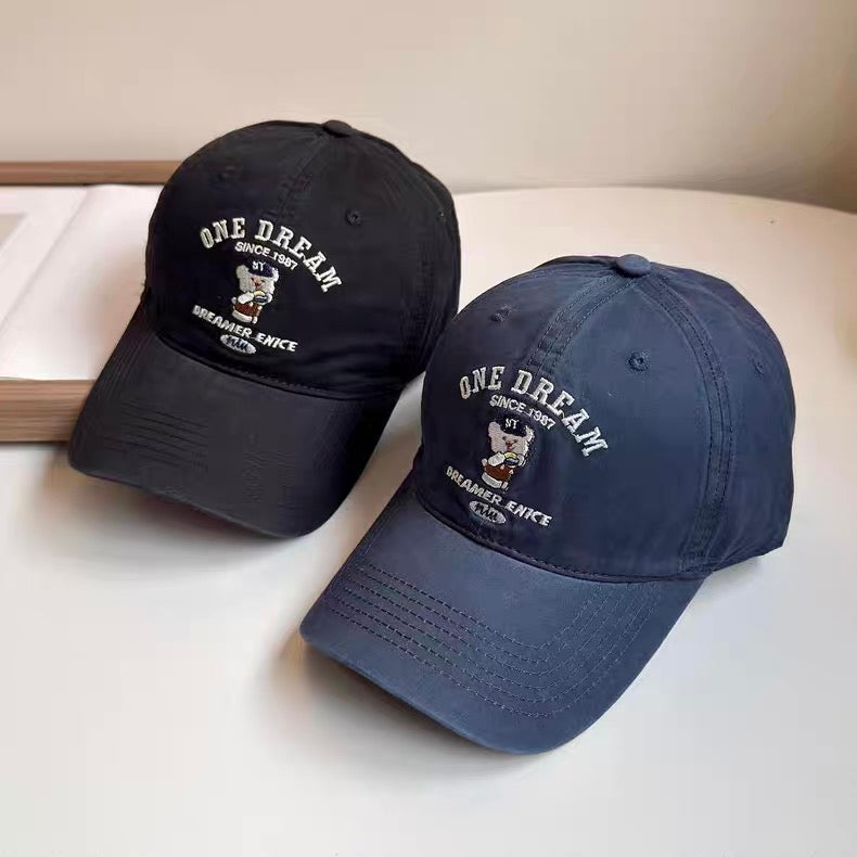 Embroidered Bear Baseball Cap