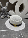 Valentino Linen Concave Crown Flat Cap