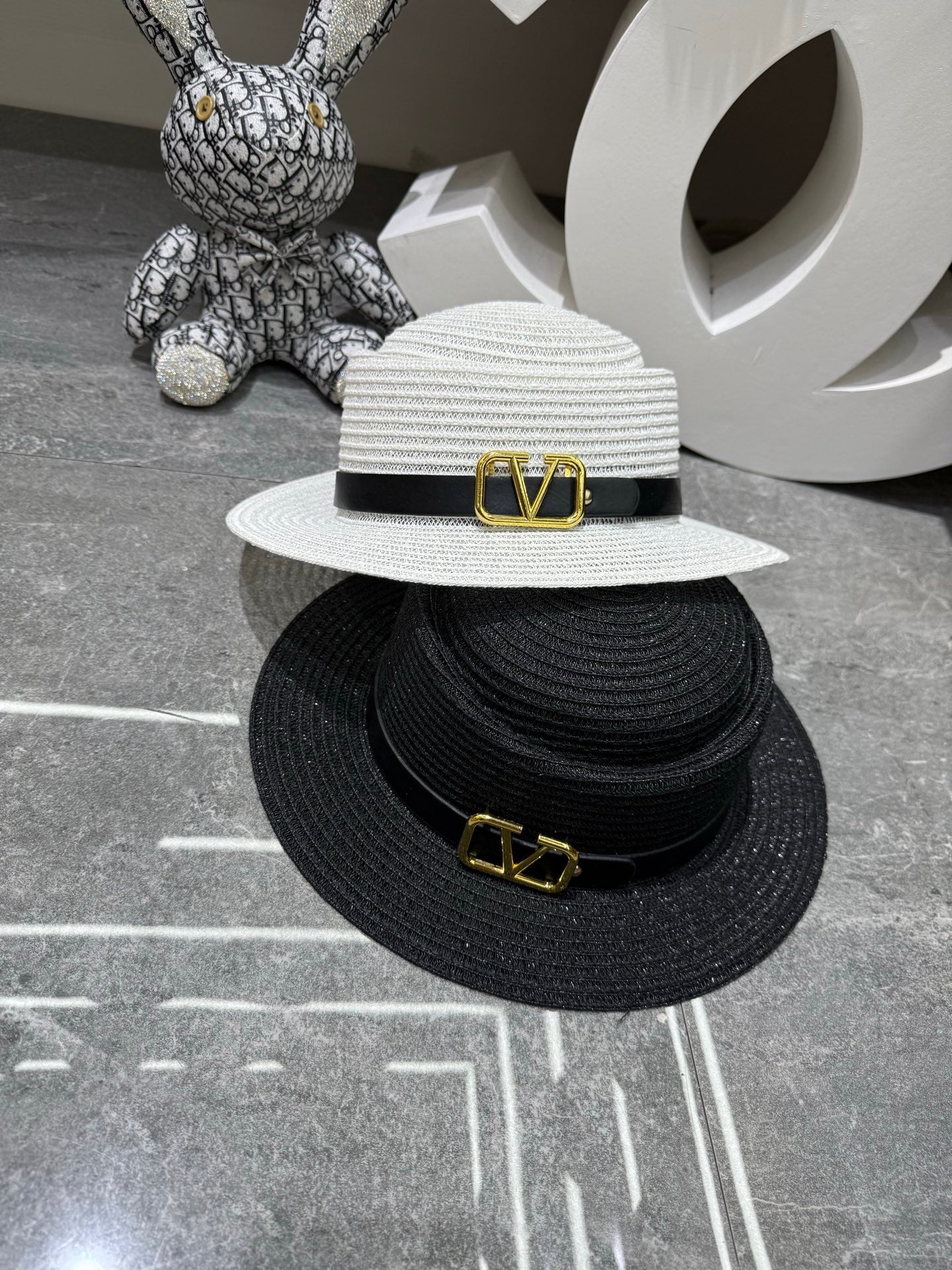 Valentino Linen Concave Crown Flat Cap