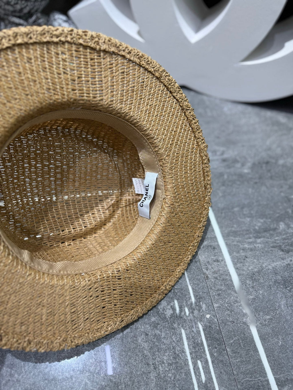 Chanel Handmade Woven Concave Crown Flat Cap