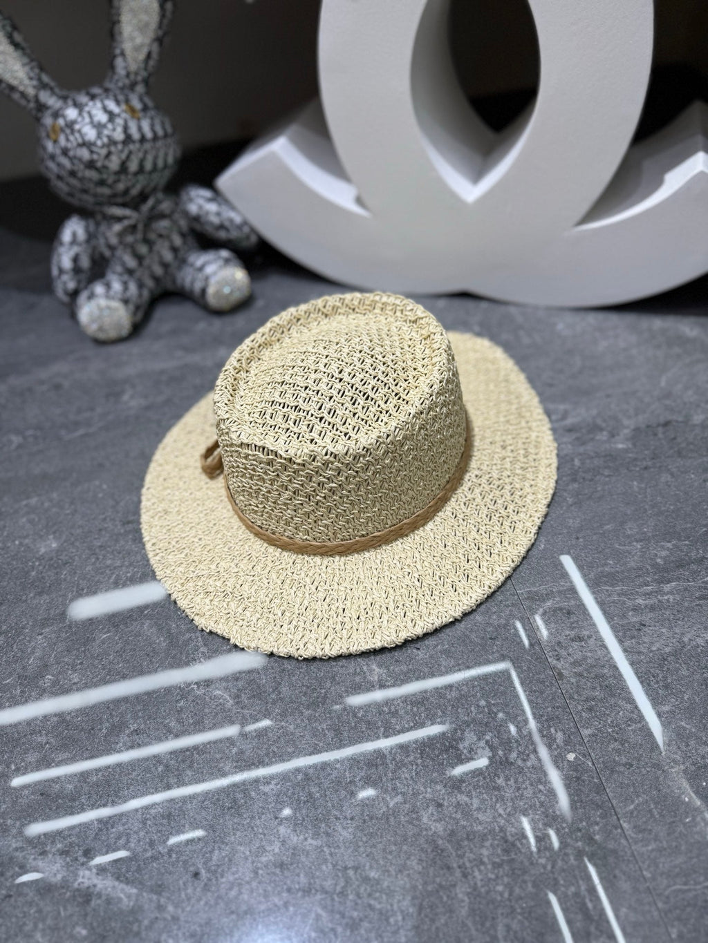 Chanel Handmade Woven Concave Crown Flat Cap