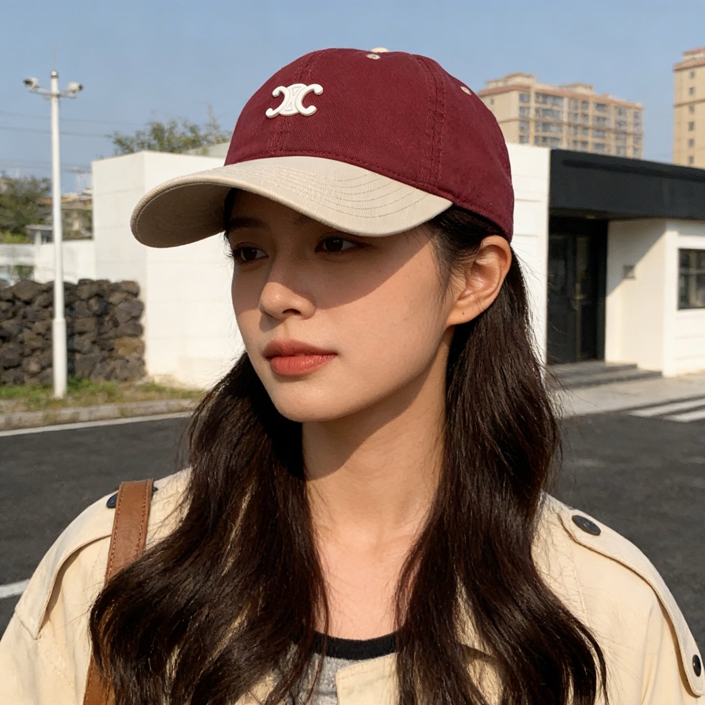 Celine Color-Blocked Baseball Cap