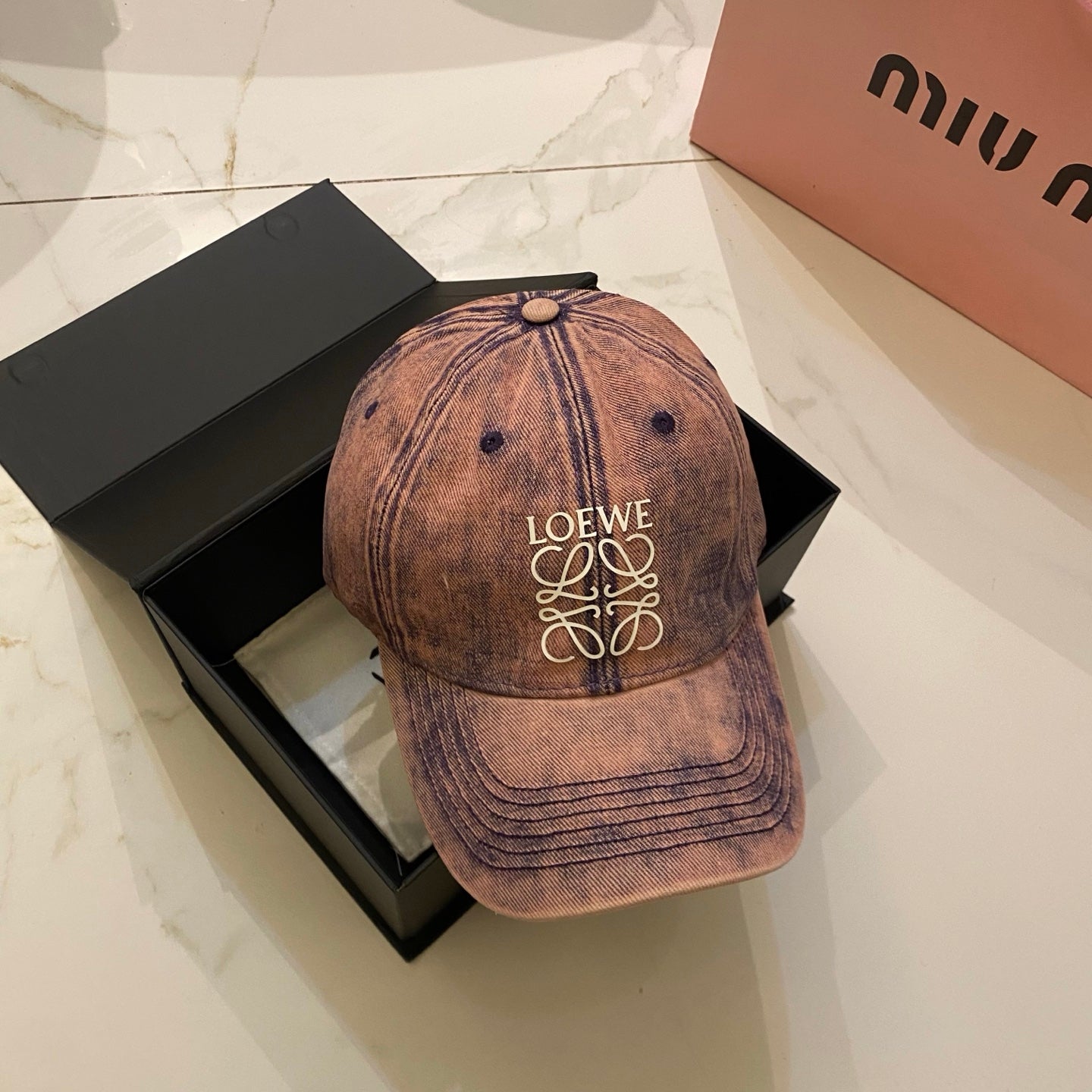 Loewe Washed Denim Baseball Cap