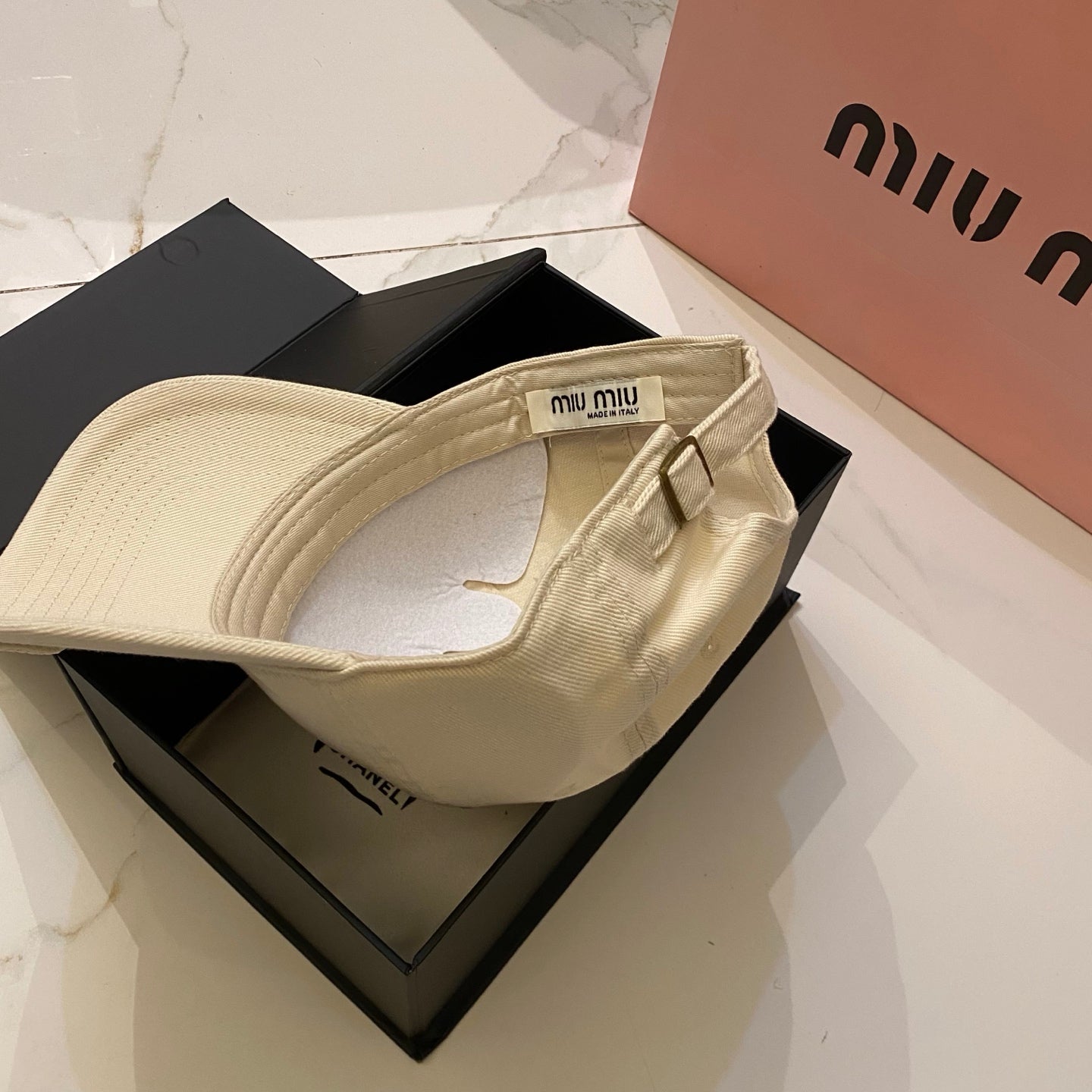 MiuMiu Distressed Washed Baseball Cap