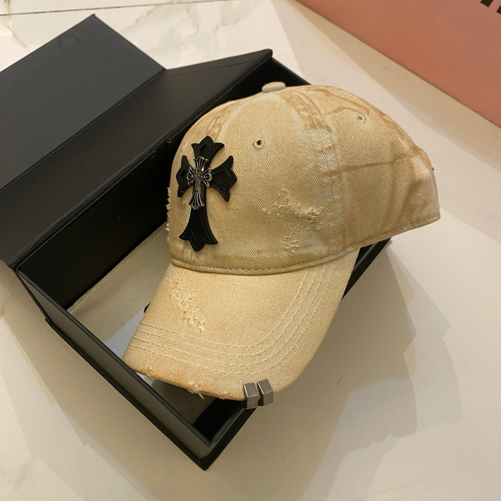 Chrome Hearts Distressed Washed Baseball Cap