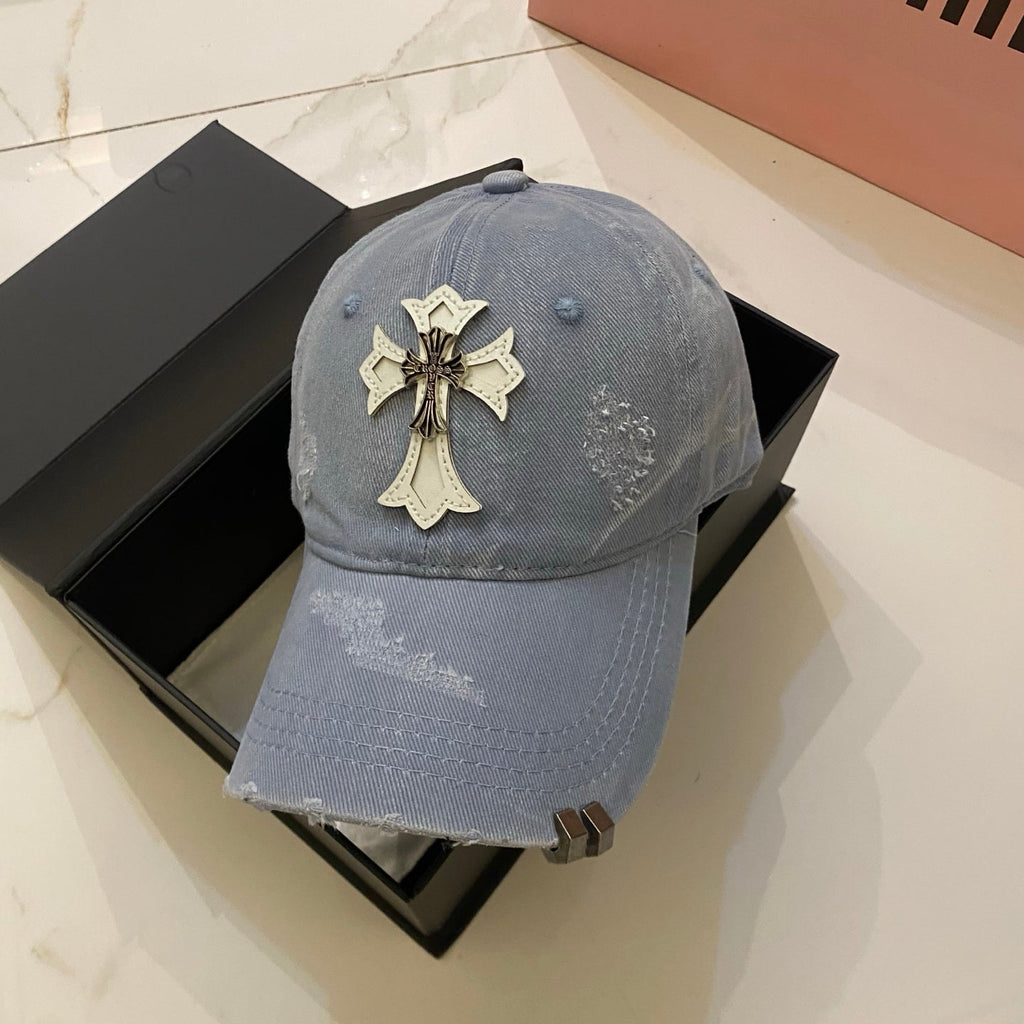 Chrome Hearts Distressed Washed Baseball Cap