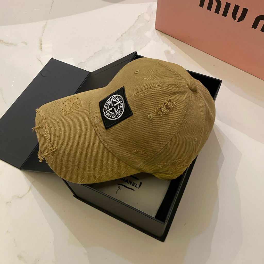 Stone Island Distressed Washed Baseball Cap