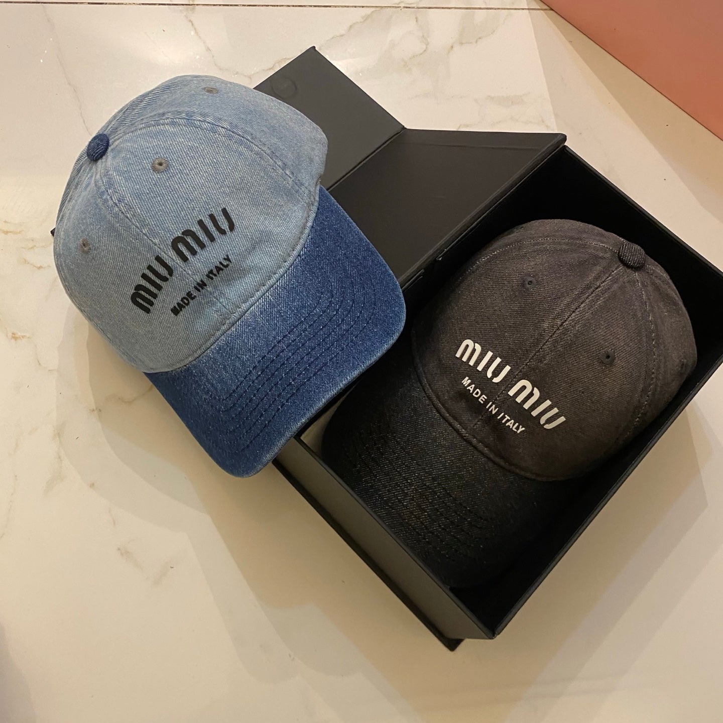 MiuMiu Baseball Cap, Distressed and Washed