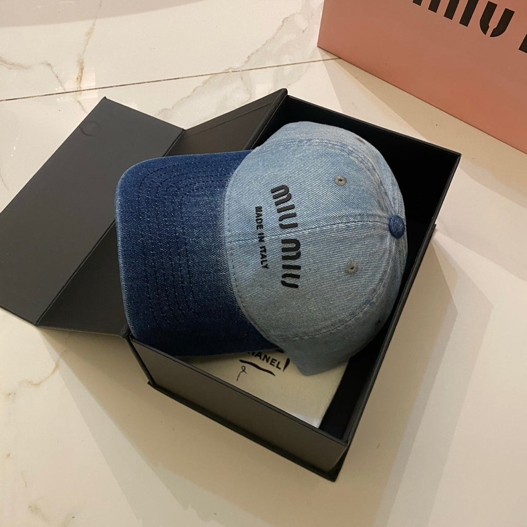 MiuMiu Baseball Cap, Distressed and Washed