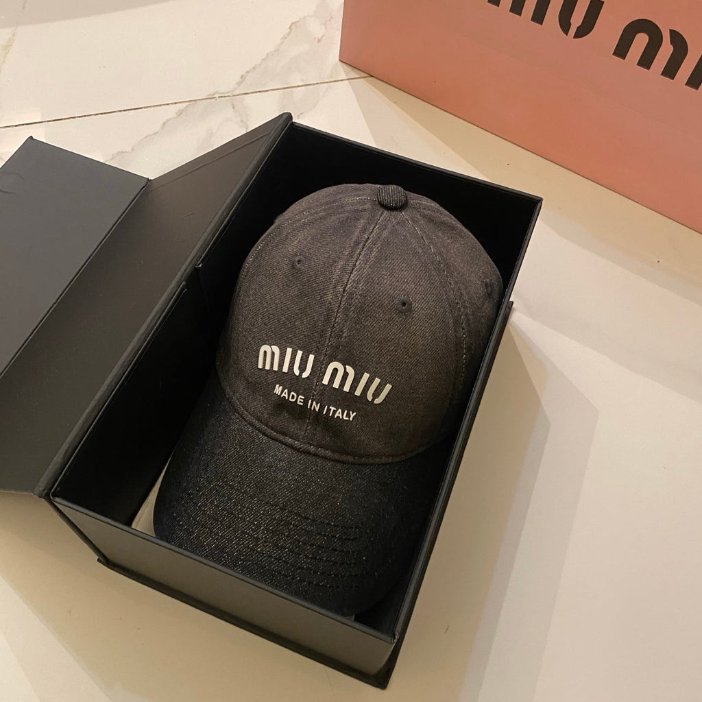 MiuMiu Baseball Cap, Distressed and Washed