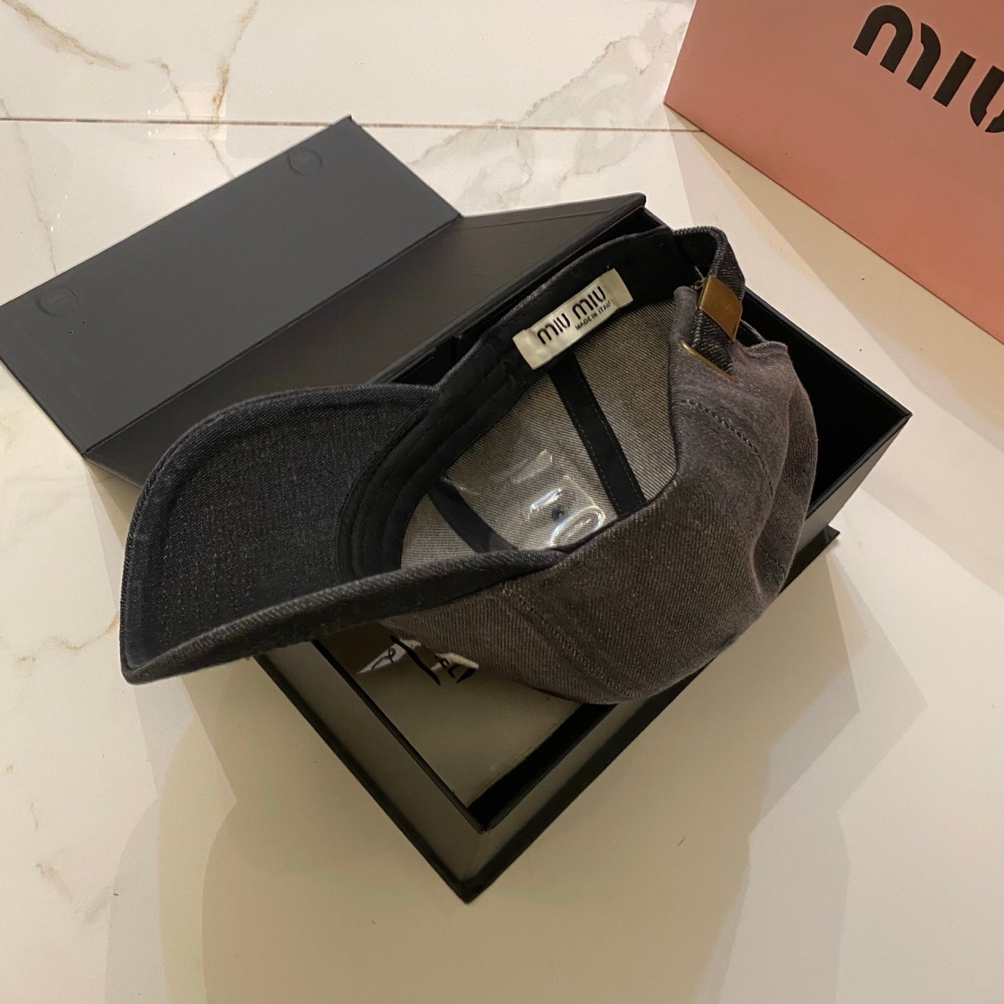 MiuMiu Baseball Cap, Distressed and Washed