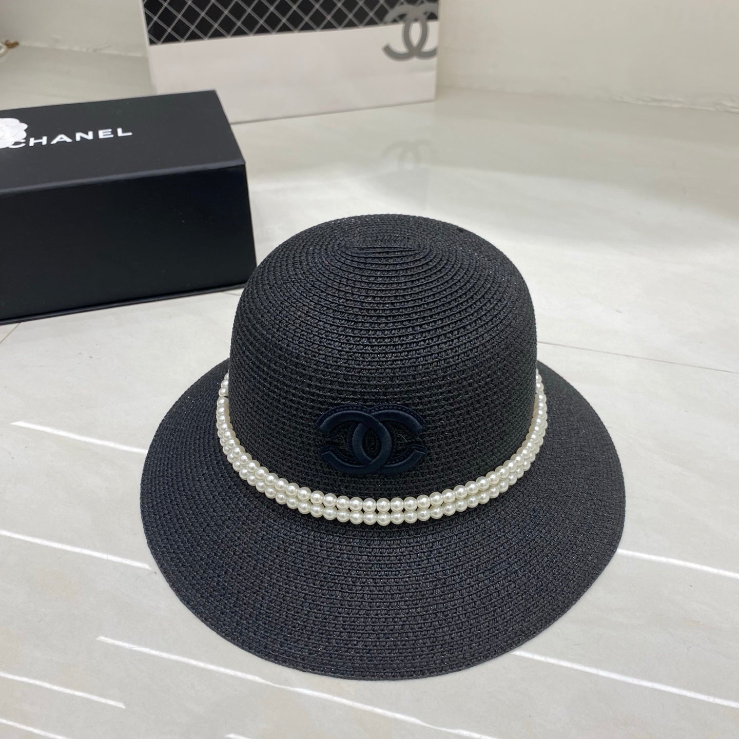 Chanel Straw Hat/Basin Hat
