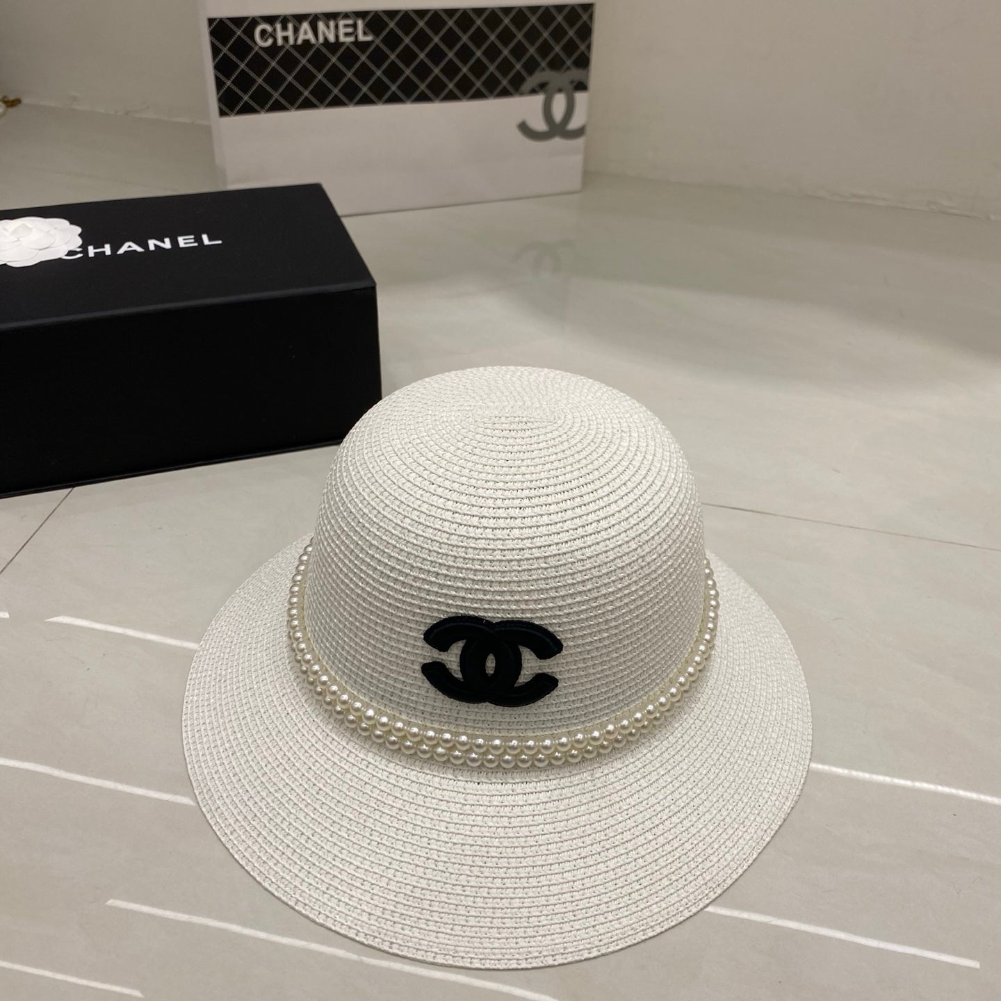 Chanel Straw Hat/Basin Hat