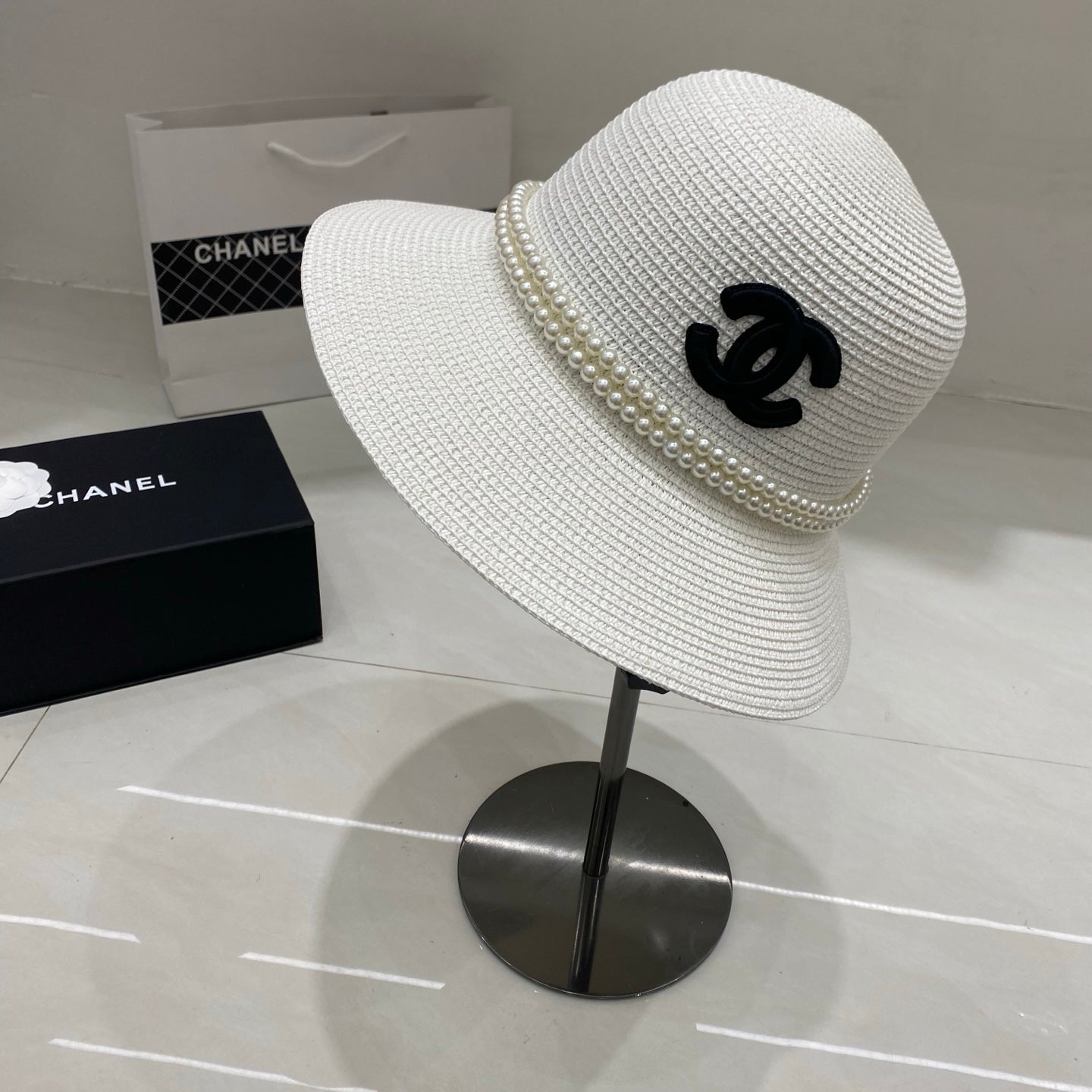 Chanel Straw Hat/Basin Hat